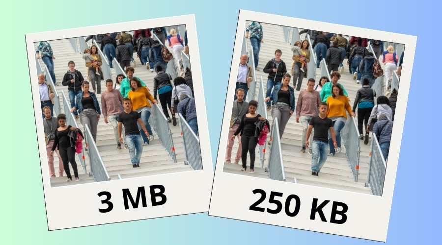 Antes y después: una imagen optimizada pesa mucho menos sin perder calidad